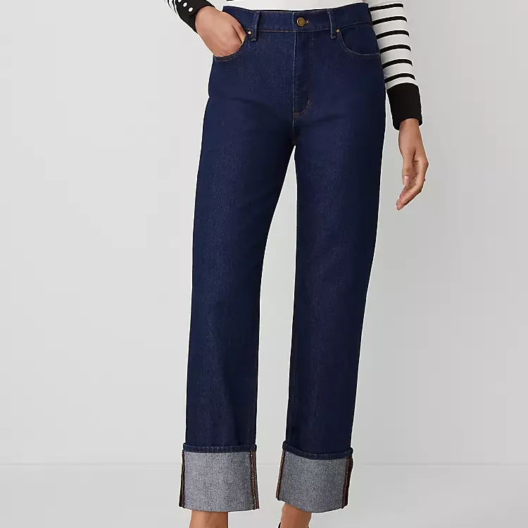 Ann Taylor The Cuffed Straight Jean